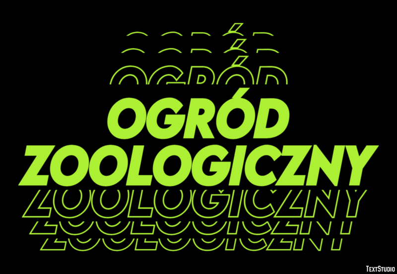 Ogród zoologiczny Efekt tekstowy