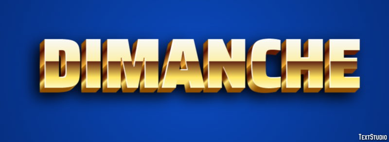 Dimanche Effet de texte