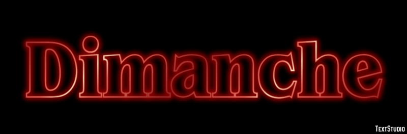 Dimanche Effet de texte
