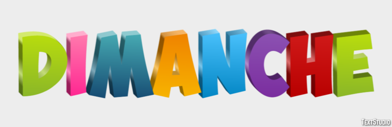 Dimanche Effet de texte