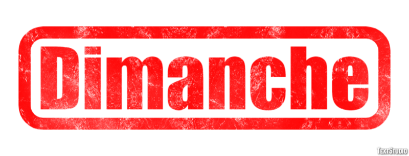 Dimanche Effet de texte