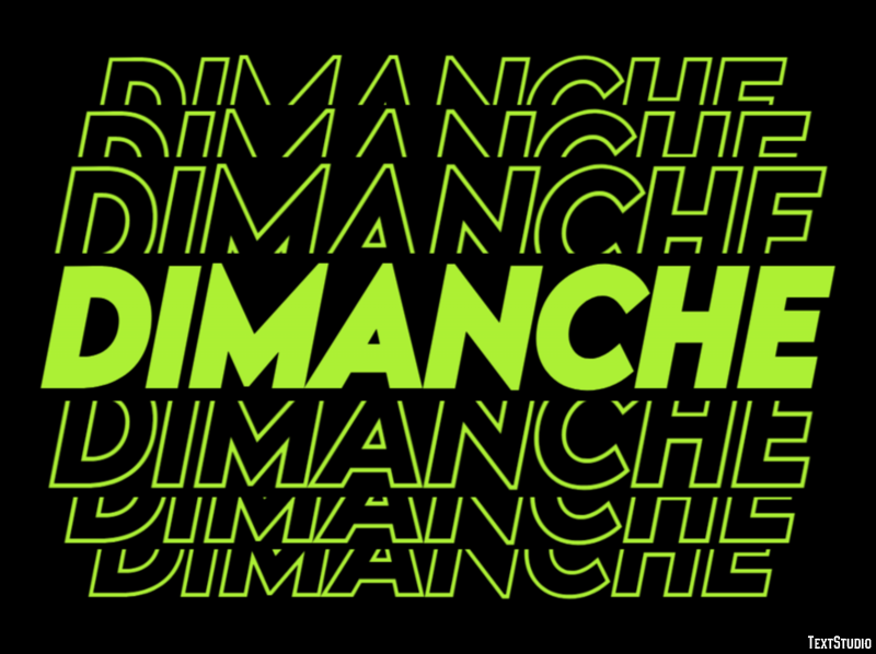 Dimanche Effet de texte