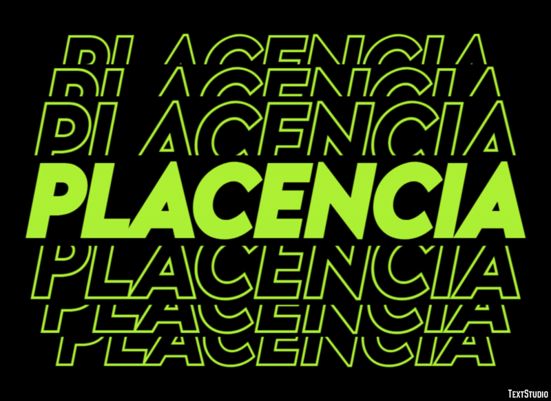Placencia Efekt tekstowy
