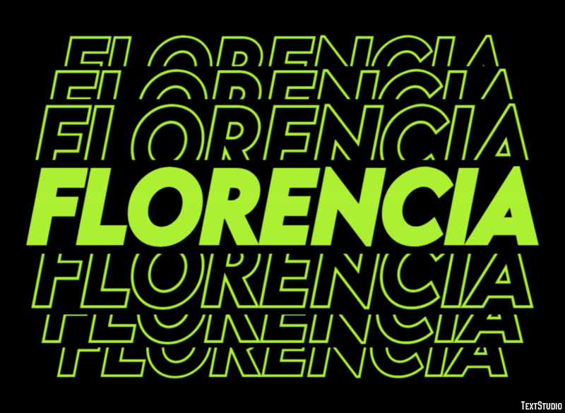 Florencia Efecto de texto