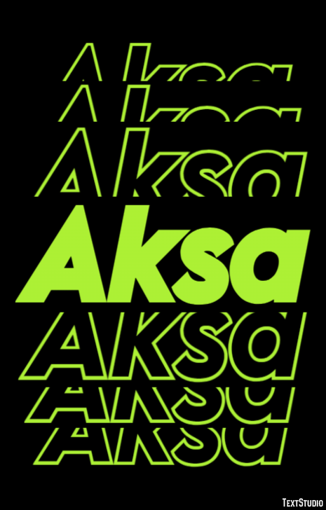 Aksa Эффект текста