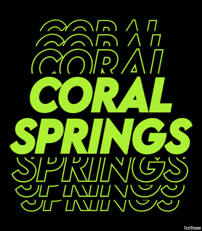 Coral Springs Effetto testo