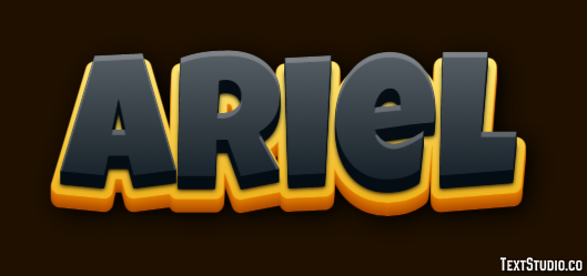 Ariel Efecto de Texto