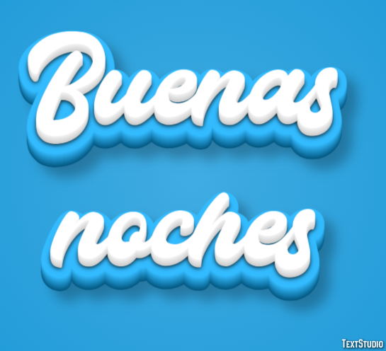 Buenas noches Efecto de texto