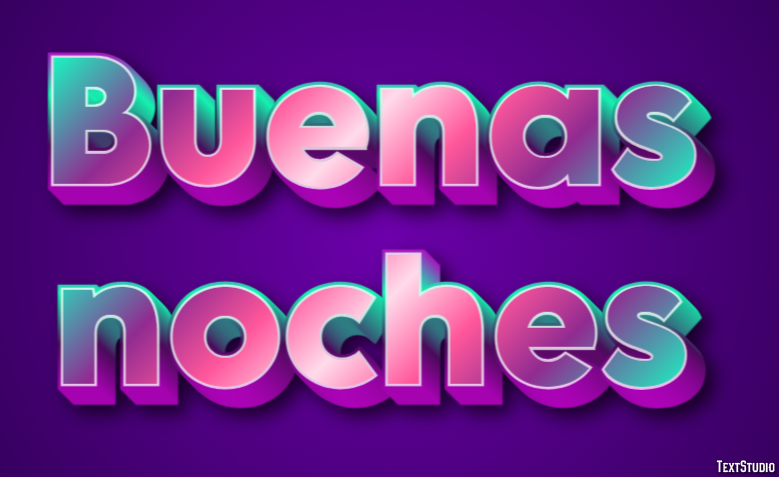 Buenas noches Efeito de texto