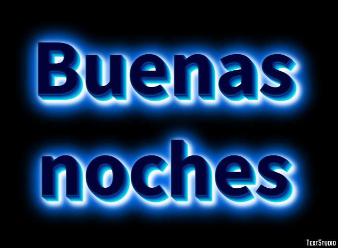 Buenas noches Efecto de texto