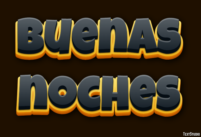 Buenas noches Efecto de texto