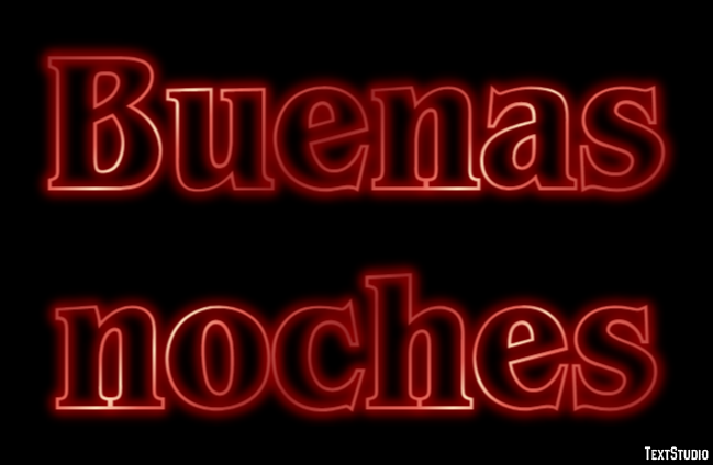 Buenas noches Efecto de Texto