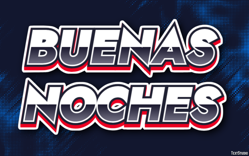 Buenas noches Efecto de texto