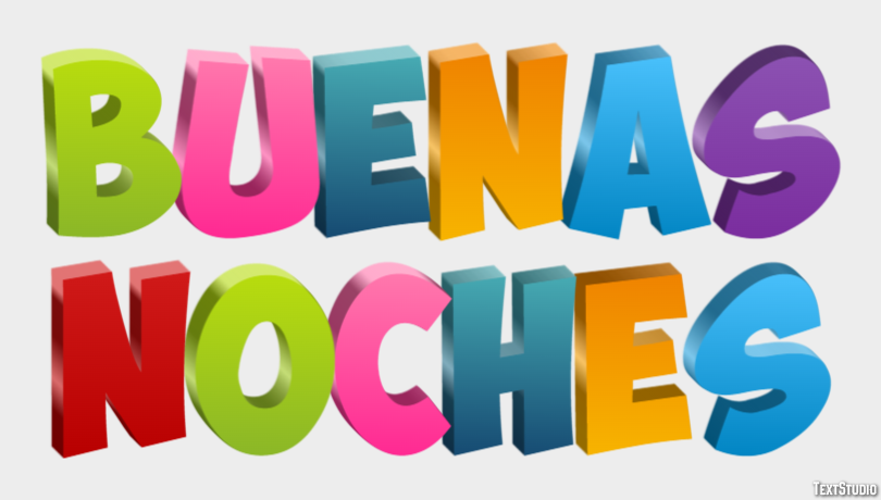 Buenas noches Efeito de texto