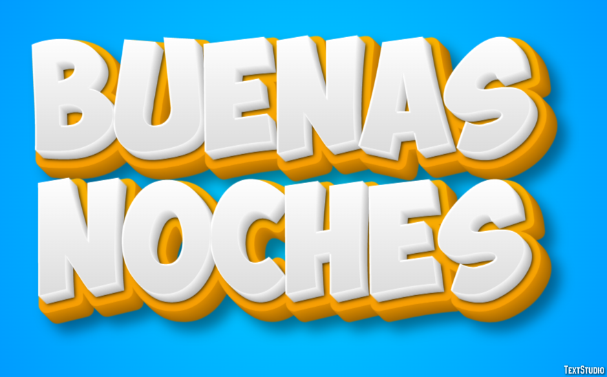 Buenas noches Efecto de texto
