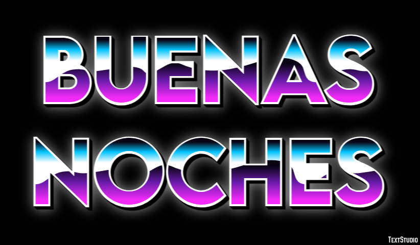 Buenas noches Efecto de texto