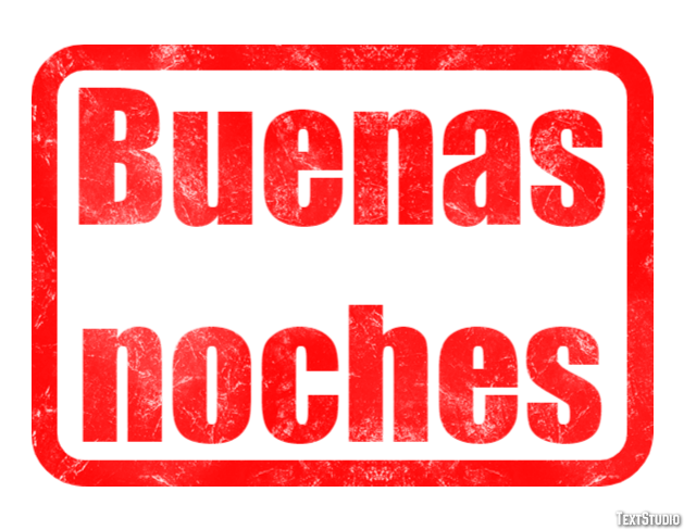 Buenas noches Effet de Texte