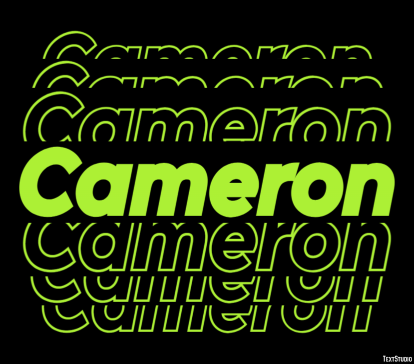 Cameron Efeito de texto