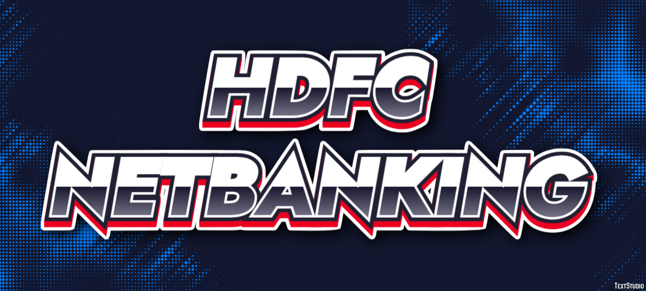 Hdfc Netbanking Effetto testo