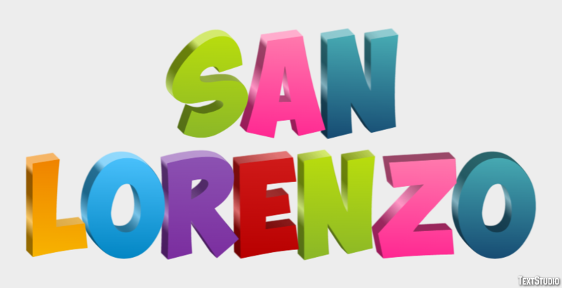 San Lorenzo Efekt tekstowy