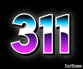 311 Эффект текста