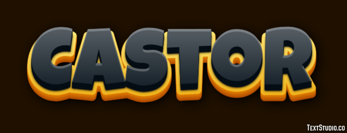 Castor Efecto de texto