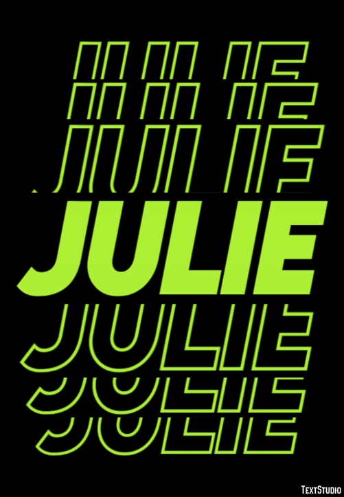 Julie Efeito de texto