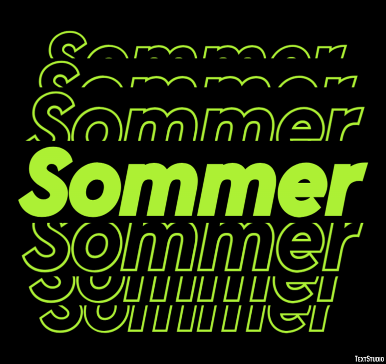 Sommer Text effect