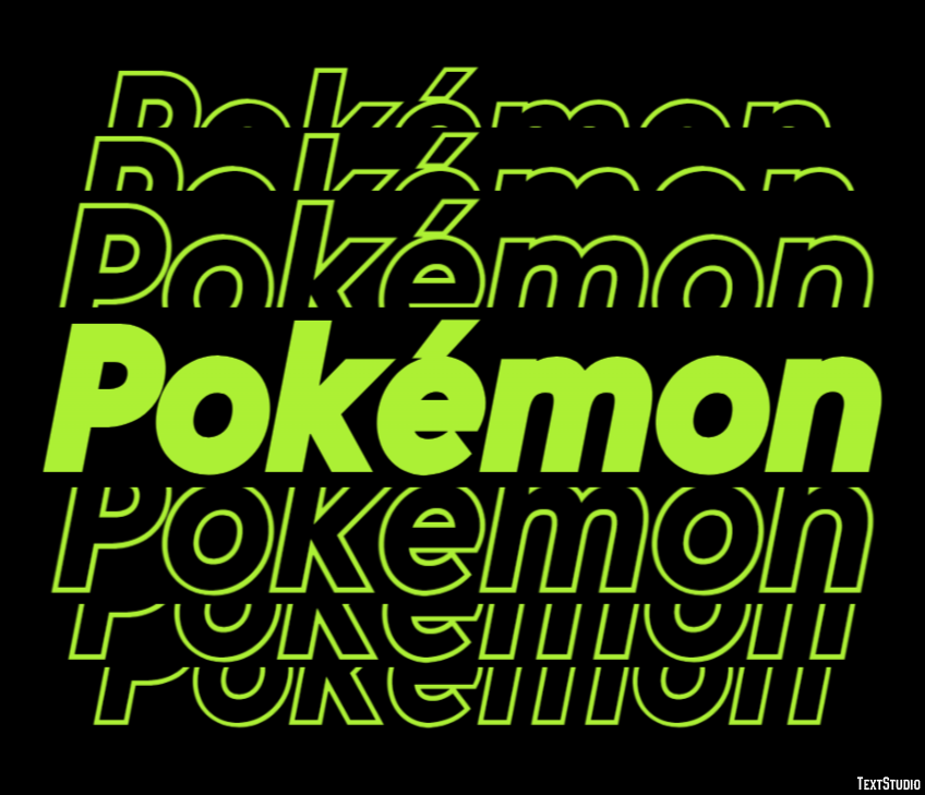 Pokémon Effet de Texte