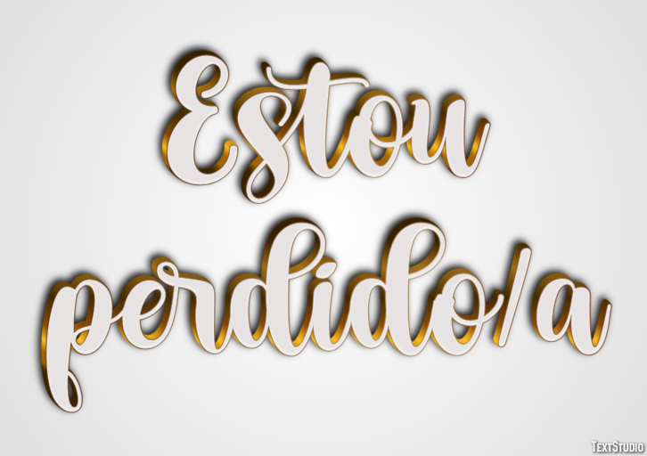 Estou perdido/a Efeito de texto