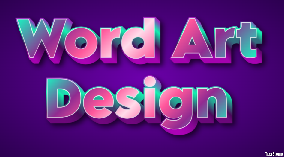 Word Art Design Effetto testo