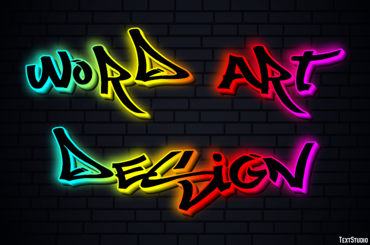 Word Art Design Effetto testo