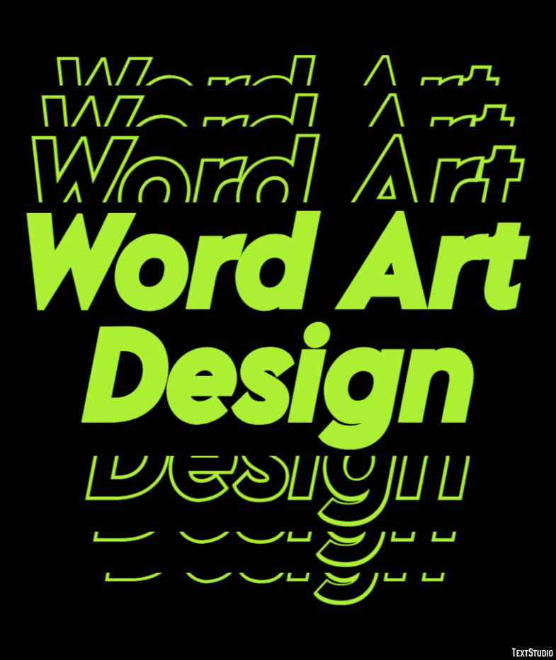 Word Art Design Effetto testo