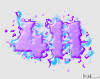 411 Text Effect