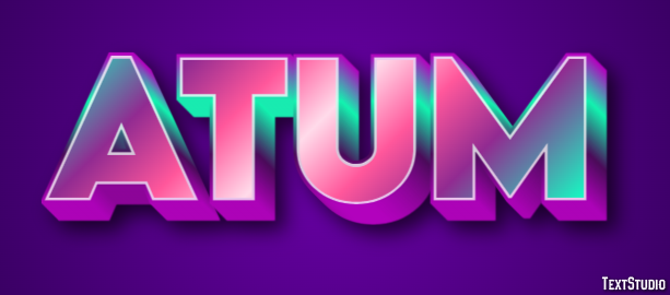 Atum Efeito de texto