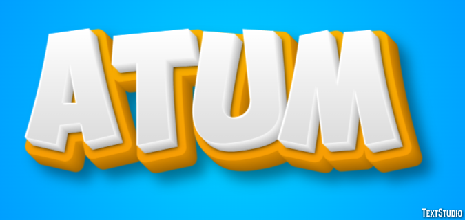 Atum Efeito de texto