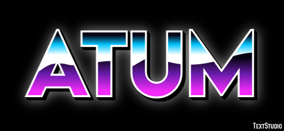 Atum Efeito de texto