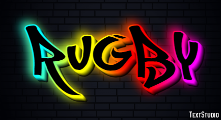 Rugby Efeito do texto