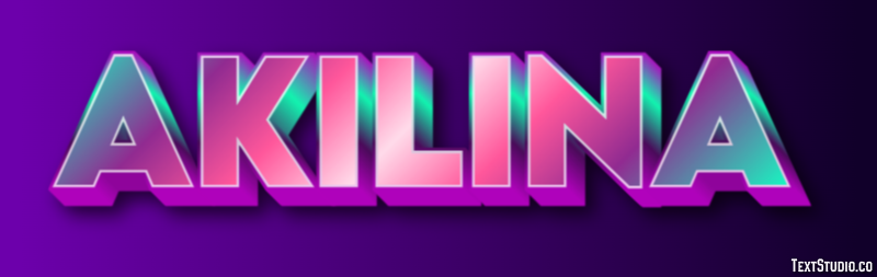Akilina Текстовый эффект