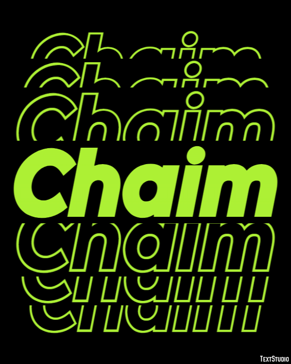 Chaim Efeito de texto