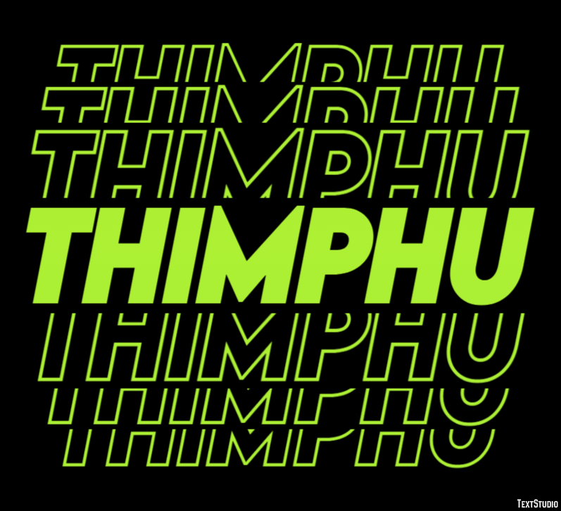 Thimphu Efekt tekstowy