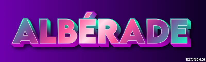 Albérade Text effect