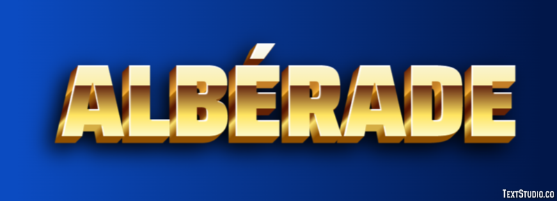 Albérade Text effect