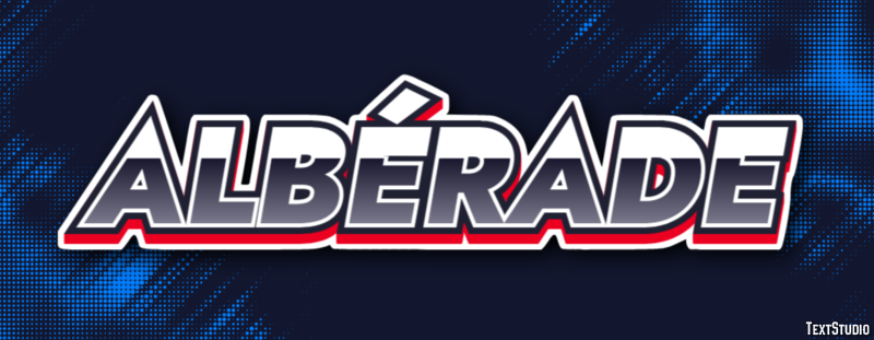 Albérade Text effect