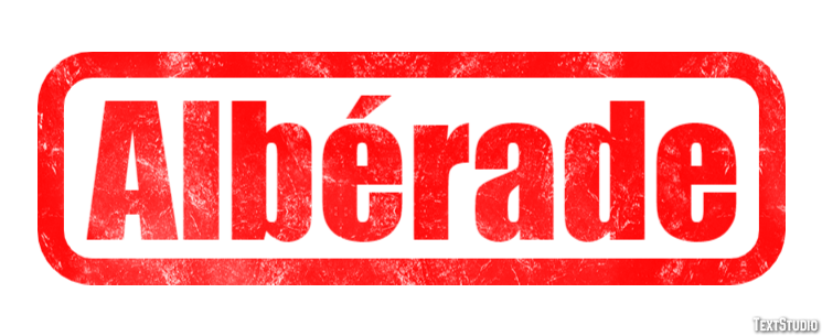 Albérade Text effect