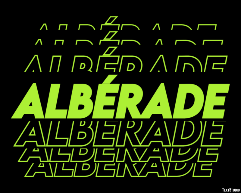 Albérade Text Effect