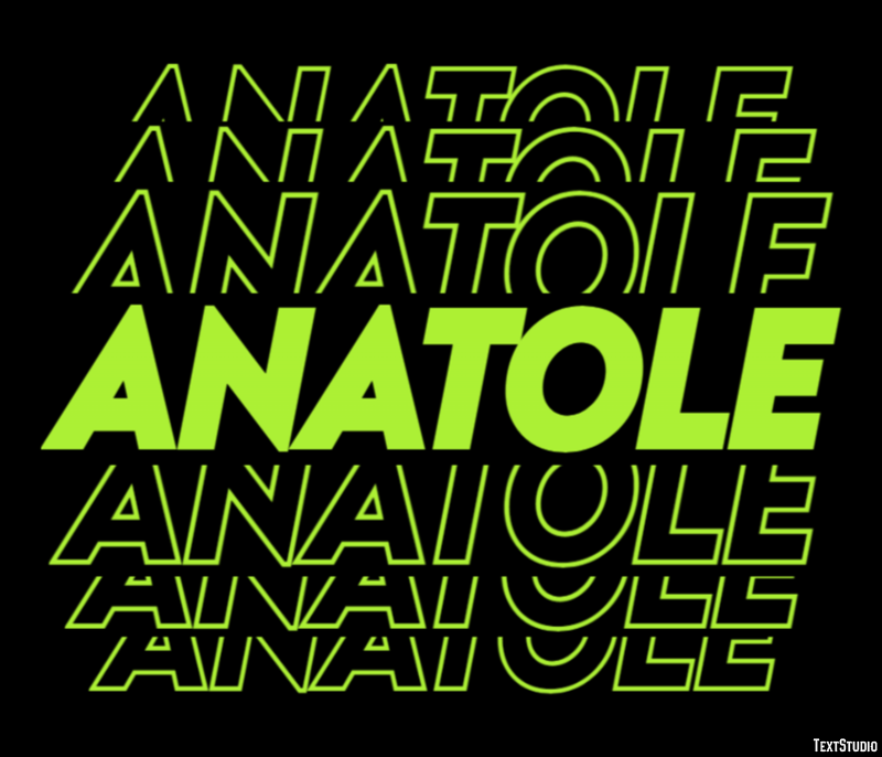 Anatole Tekst effect