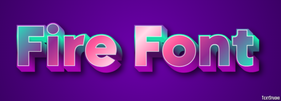 Fire Font Efeito de texto