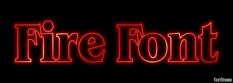 Fire Font Effetto testo