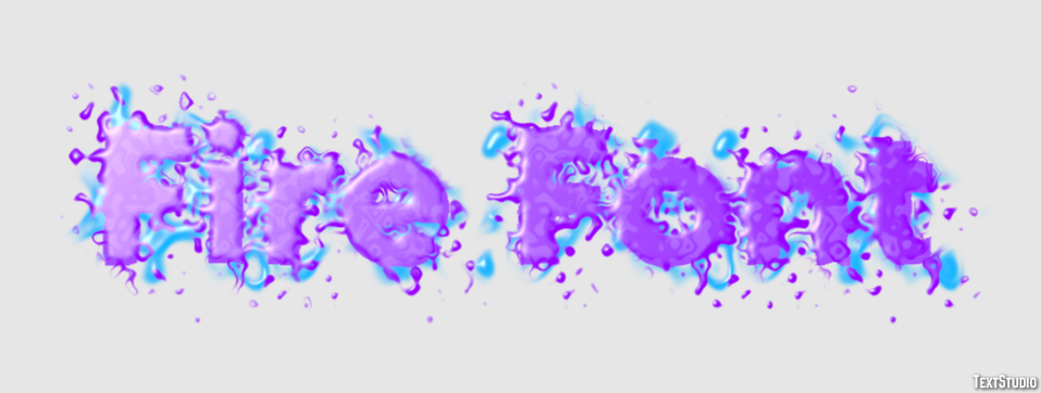 Fire Font Efeito de texto
